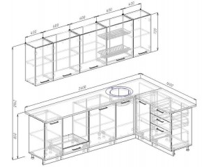 Кухня угловая Антрацит 2600х1600 (Стол. 38мм) в Игре - igra.ok-mebel.com | фото 2