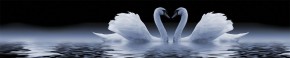 Кухонный фартук Фауна 001 Лебеди МДФ матовый (3000) Fauna в Игре - igra.ok-mebel.com | фото