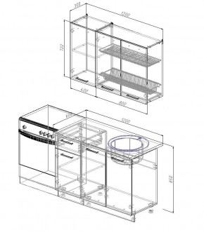 Кухонный гарнитур Антрацит 1200 (Стол. 26мм) в Игре - igra.ok-mebel.com | фото 2