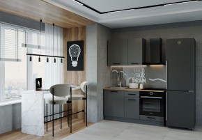 Кухонный гарнитур Антрацит 1600 (Стол. 38мм) в Игре - igra.ok-mebel.com | фото