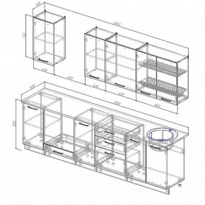 Кухонный гарнитур Антрацит 2800 (Стол. 38мм) в Игре - igra.ok-mebel.com | фото 3