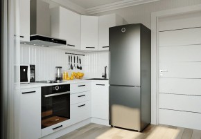 Кухонный гарнитур Белый Глянец 2200*1000 (Стол. 26мм) в Игре - igra.ok-mebel.com | фото