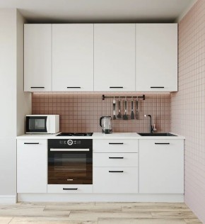 Кухонный гарнитур Белый Глянец 2200 h950 (Стол. 26мм) в Игре - igra.ok-mebel.com | фото