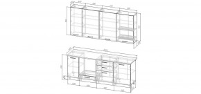 Кухонный гарнитур Белый Глянец 2200 h950 (Стол. 26мм) в Игре - igra.ok-mebel.com | фото 2