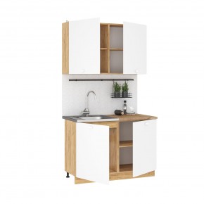Кухонный гарнитур Дана 1.2 м (дуб крафт золотой/белый) в Игре - igra.ok-mebel.com | фото 2