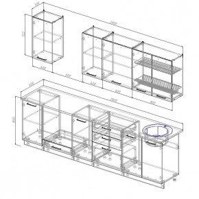 Кухонный гарнитур Графика 2800 (Стол. 26мм) в Игре - igra.ok-mebel.com | фото 2