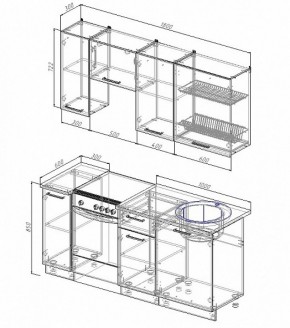 Кухонный гарнитур Жемчуг 1800 (Стол. 26мм) в Игре - igra.ok-mebel.com | фото 2