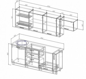 Кухонный гарнитур Лофт 2550 (Стол. 26мм) в Игре - igra.ok-mebel.com | фото 2