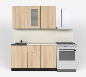 Кухонный гарнитур Симона медиум 1400 (Венге/Дуб Сонома) в Игре - igra.ok-mebel.com | фото 4