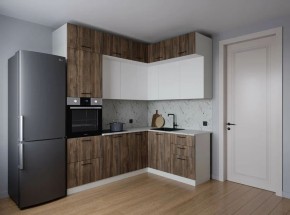 Кухонный гарнитур Старое Дерево 2200*1700 (Стол. 26мм) в Игре - igra.ok-mebel.com | фото