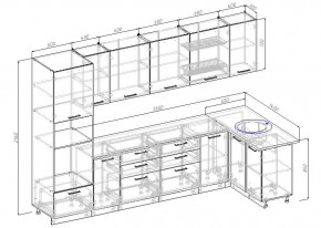 Кухонный гарнитур угловой Антрацит 3200х1400 (Стол. 26мм) в Игре - igra.ok-mebel.com | фото 2