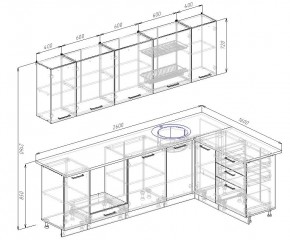 Кухонный гарнитур угловой Графика 2600х1600 (Стол. 26мм) в Игре - igra.ok-mebel.com | фото 2