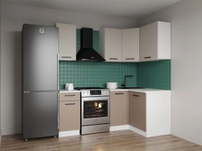 Кухонный гарнитур угловой Каппучино 2000*1200 (Стол. 38мм) в Игре - igra.ok-mebel.com | фото