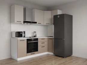 Кухонный гарнитур угловой Каппучино 2200*1000 (Стол. 26мм) в Игре - igra.ok-mebel.com | фото
