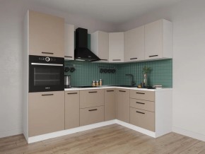 Кухонный гарнитур угловой Каппучино 2400*1600 (Стол. 26мм) в Игре - igra.ok-mebel.com | фото