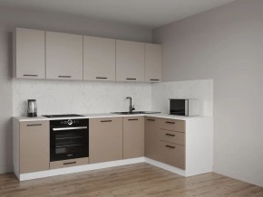 Кухонный гарнитур угловой Каппучино 2600*1600 (Стол. 26мм) в Игре - igra.ok-mebel.com | фото
