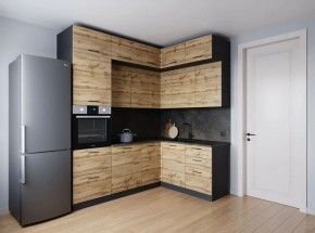 Кухонный гарнитур угловой Крафт 2200*1700 (Стол. 26мм) в Игре - igra.ok-mebel.com | фото
