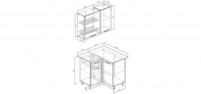Кухонный гарнитур угловой Санторини 1000*1000 (Стол. 26мм) в Игре - igra.ok-mebel.com | фото 2