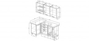 Кухонный гарнитур угловой Санторини 1000*1800 (Стол. 38мм) в Игре - igra.ok-mebel.com | фото 2