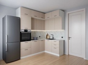 Кухонный гарнитур угловой Шампань 2200*1700 (Стол. 38мм) в Игре - igra.ok-mebel.com | фото