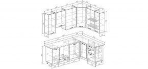 Кухонный гарнитур Умбра 2200*1600 h950 (Стол. 26мм) в Игре - igra.ok-mebel.com | фото 2