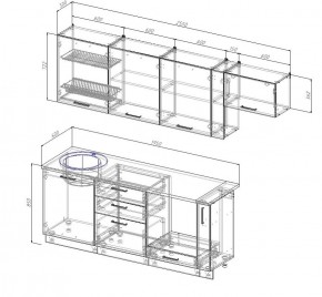 Кухонный гарнитур Вегас 2550 (Стол. 26мм) в Игре - igra.ok-mebel.com | фото 2