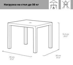 Квадратный стол Мелоди Квартет (Melody quartet) графит в Игре - igra.ok-mebel.com | фото 2