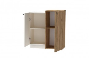 Квадро К-2 Комод 2дв. (ЛДСП миндаль-дуб крафт золотой) в Игре - igra.ok-mebel.com | фото 2