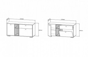 ЛАНС Комод К101 (дуб бунратти/графит) в Игре - igra.ok-mebel.com | фото 4