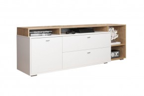 ЛАНС Комод-тумба К202  (дуб бунратти/белый) в Игре - igra.ok-mebel.com | фото
