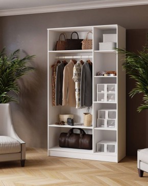 ЛАРС Шкаф комбинированный 1,2 с зеркалом Белый в Игре - igra.ok-mebel.com | фото 2