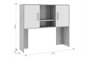 ЛАЙТ 2 Надстройка стола компьютерного (1200) дуб сонома в Игре - igra.ok-mebel.com | фото