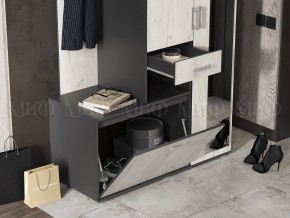 ЛИРА Прихожая ЛДСП (графит/дуб крафт белый) в Игре - igra.ok-mebel.com | фото 4