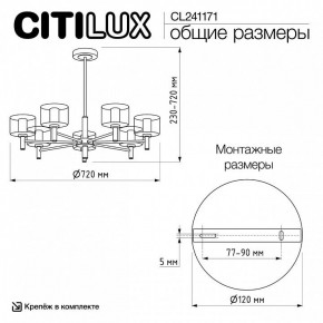 Люстра на штанге Citilux ELAN CL241171 в Игре - igra.ok-mebel.com | фото 12
