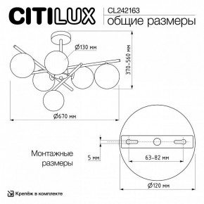 Люстра на штанге Citilux RONNY CL242163 в Игре - igra.ok-mebel.com | фото 12