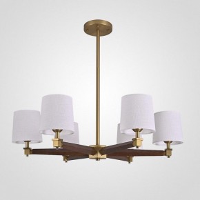 Люстра на штанге Imperiumloft Jorgenson White/Dark wood STAVRA01 в Игре - igra.ok-mebel.com | фото