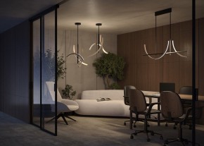 Люстра на штанге Maytoni Wabi MOD428PL-L27BK в Игре - igra.ok-mebel.com | фото 6