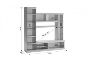 МАКСИ К1 Стенка для гостиной дуб сонома/белое дерево в Игре - igra.ok-mebel.com | фото 1