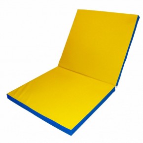 Мат гимнастический 2х1х0,1м складной цв. синий-желтый в Игре - igra.ok-mebel.com | фото