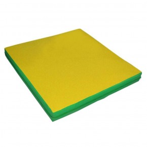Мат гимнастический 1х1х0,1м цв. зеленый-желтый в Игре - igra.ok-mebel.com | фото