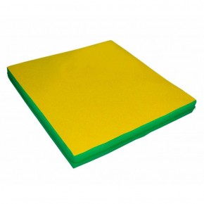 Мат гимнастический 1х1х0,05м цв. зеленый-желтый в Игре - igra.ok-mebel.com | фото