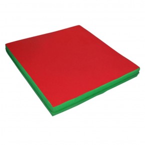 Мат гимнастический 1х1х0,08м цв. зеленый-красный в Игре - igra.ok-mebel.com | фото