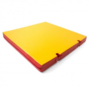 Мат гимнастический 1х1х0,1м с вырезом под стойки цв. красный-желтый в Игре - igra.ok-mebel.com | фото