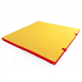 Мат гимнастический 1х1х0,08м с вырезом под стойки цв. красный-желтый в Игре - igra.ok-mebel.com | фото