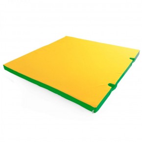 Мат гимнастический 1х1х0,05м с вырезом под стойки цв. зеленый-желтый в Игре - igra.ok-mebel.com | фото