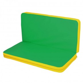 Мат гимнастический 1,15х1,15х0,08м складной цв. желтый-зеленый (к ДСК Мурзилка и Кубик) в Игре - igra.ok-mebel.com | фото