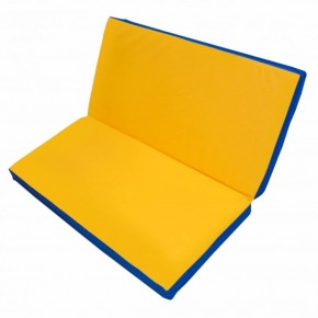 Мат гимнастический 1х1х0,1м складной цв. синий-желтый в Игре - igra.ok-mebel.com | фото