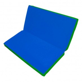 Мат гимнастический 1х1х0,1м складной цв. зеленый-синий в Игре - igra.ok-mebel.com | фото
