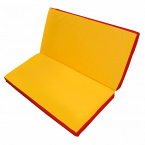Мат гимнастический 1х1х0,05м складной цв. красный-желтый в Игре - igra.ok-mebel.com | фото 1