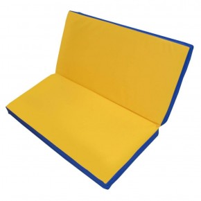 Мат гимнастический 1х1х0,05м складной цв. синий-желтый в Игре - igra.ok-mebel.com | фото